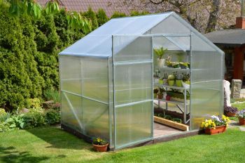 Zahradní skleník Domik 260x600 PC 4 mm