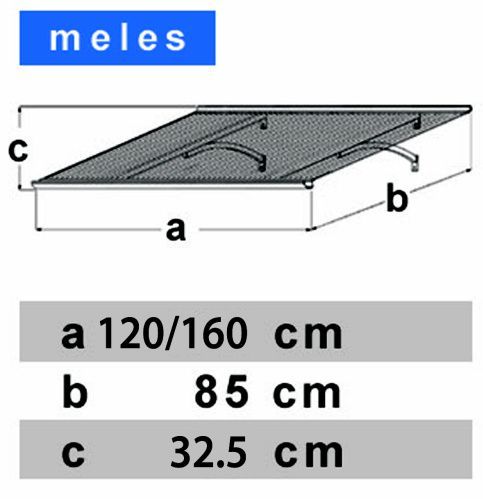 Vchodová stříška Meles 160/85 hnědá